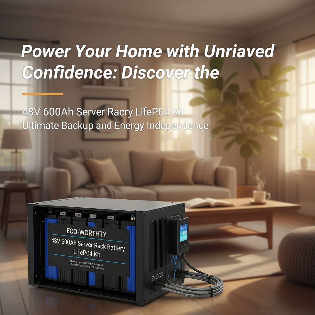 ECO-WORTHY - Power Your Home with Unrivaled Confidence: Discover the ECO-WORTHY 48V 600Ah Server Rack Battery LiFePO4 Kit for Ultimate Backup and Energy Independence