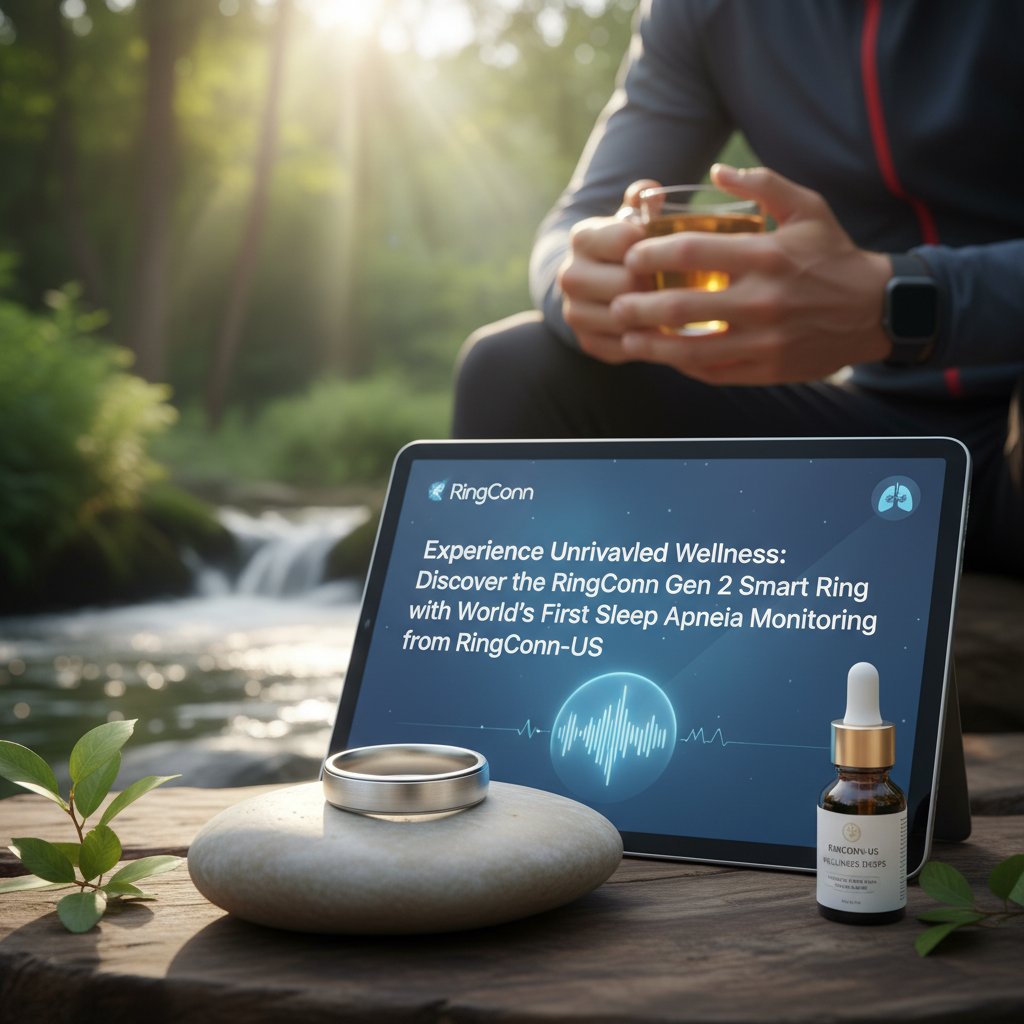 RingConn-US - Experience Unrivaled Wellness: Discover the RingConn Gen 2 Smart Ring with World's First Sleep Apnea Monitoring from RingConn-US