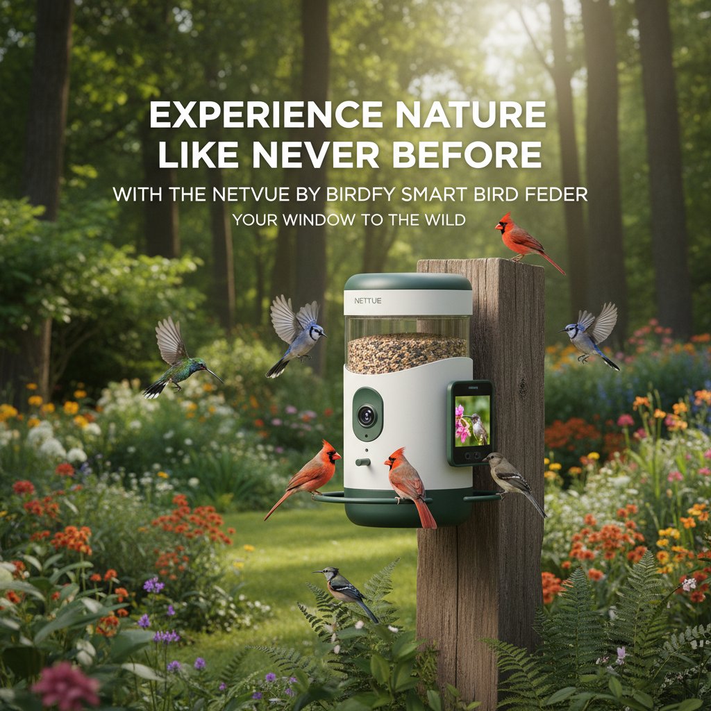 Experience Nature Like Never Before with the NETVUE by Birdfy Smart Bird Feeder: Your Window to the Wild