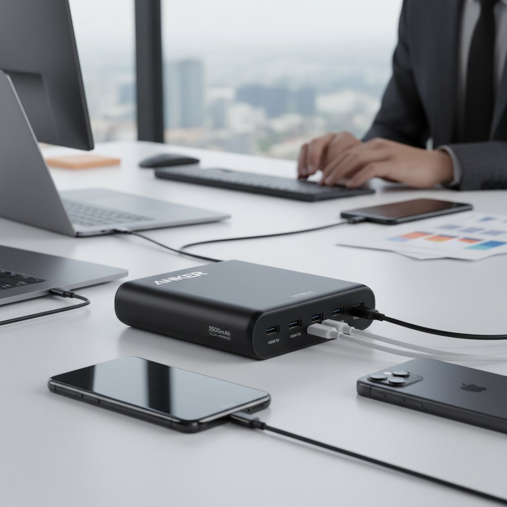 Seamless Connectivity: Triple 100W USB-C Ports and Built-in Retractable Cables