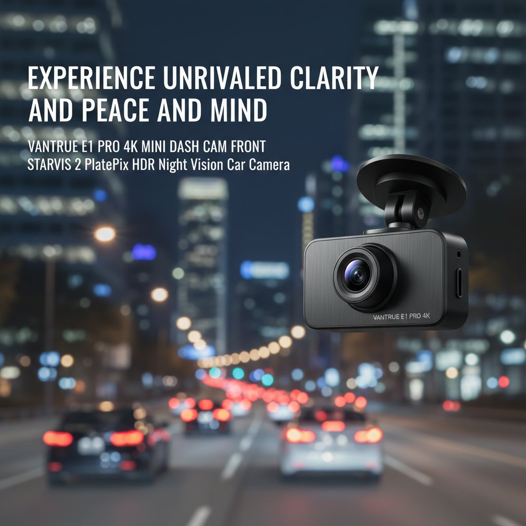 Experience Unrivaled Clarity and Peace of Mind with the Vantrue E1 Pro 4K Mini Dash Cam Front, STARVIS 2 PlatePix HDR Night Vision Car Camera