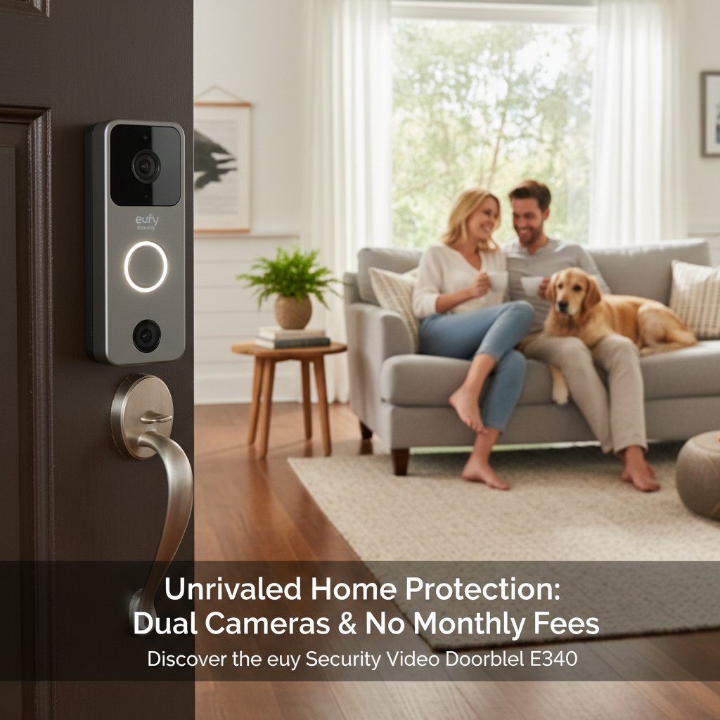 eufy Security - Unrivaled Home Protection: Discover the eufy Security Video Doorbell E340 with Dual Cameras and No Monthly Fees