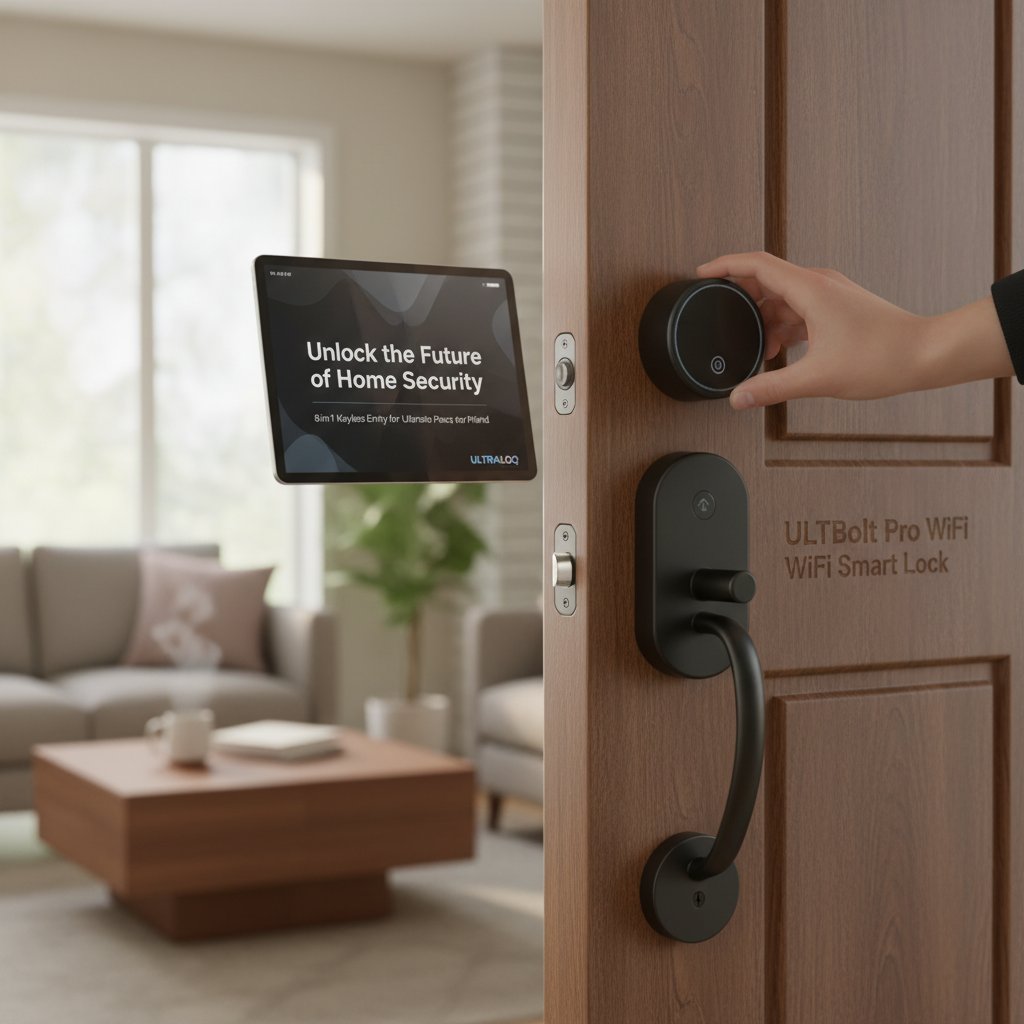 ULTRALOQ - Unlock the Future of Home Security: Introducing the ULTRALOQ U-Bolt Pro WiFi Smart Lock with Door Sensor – 8-in-1 Keyless Entry for Ultimate Peace of Mind