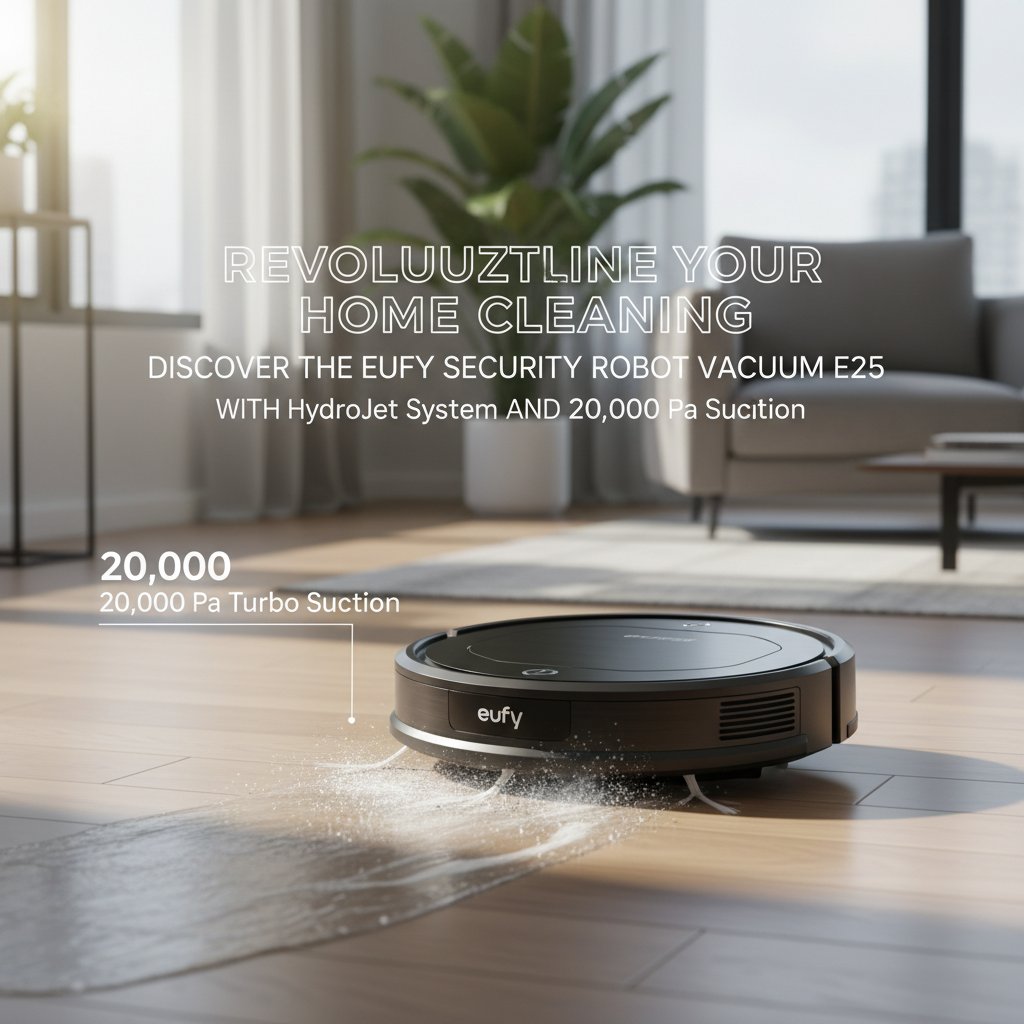 Revolutionize Your Home Cleaning: Discover the eufy Security Robot Vacuum E25 with HydroJet System and 20,000 Pa Turbo Suction
