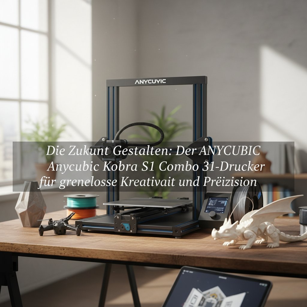 ANYCUBIC DE - Titel: Die Zukunft Gestalten: Der ANYCUBIC DE Anycubic Kobra S1 Combo 3D-Drucker für grenzenlose Kreativität und Präzision