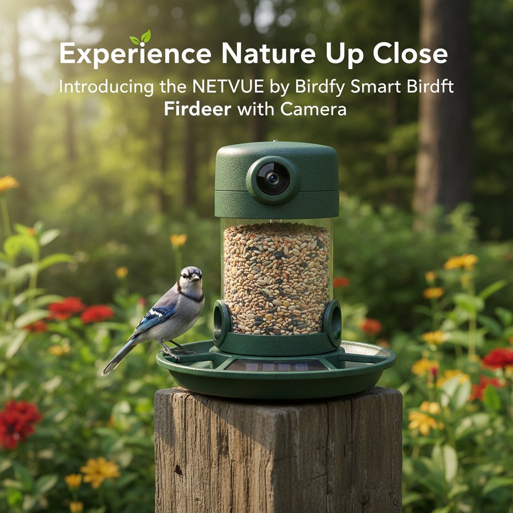 Experience Nature Up Close: Introducing the NETVUE by Birdfy Smart Bird Feeder with Camera
