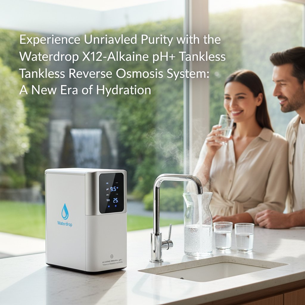 Waterdrop - Experience Unrivaled Purity with the Waterdrop X12-Alkaline Mineral pH+ Tankless Reverse Osmosis System: A New Era of Hydration