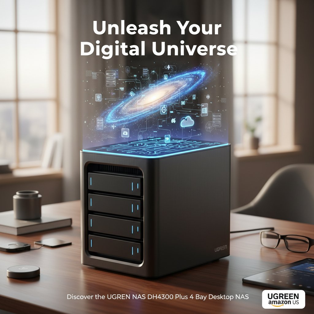 Unleash Your Digital Universe: Discover the UGREEN NAS DH4300 Plus 4-Bay Desktop NAS from UGREEN Amazon US