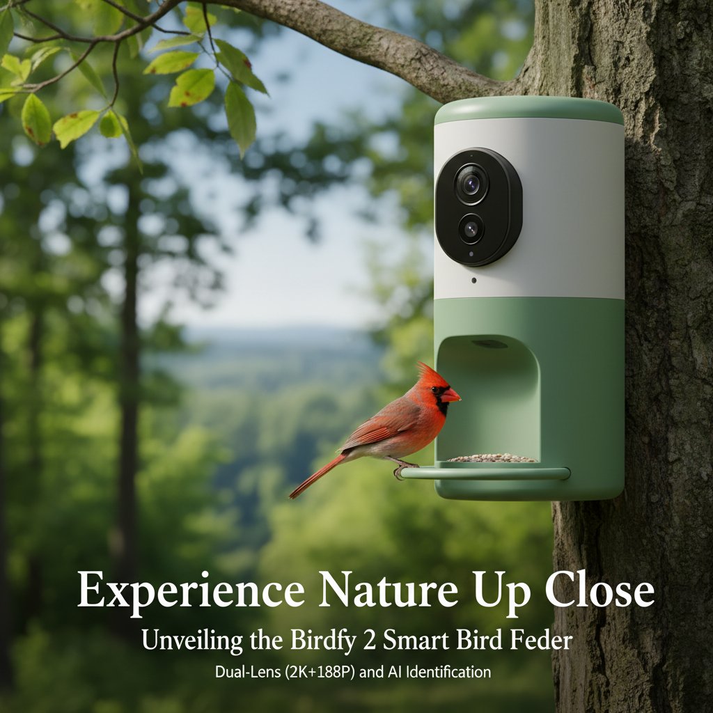 Experience Nature Up Close: Unveiling the Birdfy 2 Smart Bird Feeder with Camera, Dual-Lens (2K+1080P) and AI Identification