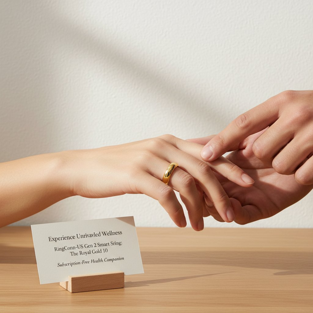 Experience Unrivaled Wellness with the RingConn-US Gen 2 Smart Ring: The Royal Gold 10, Your Subscription-Free Health Companion