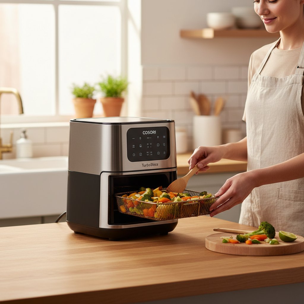 COSORI - The COSORI 9-in-1 TurboBlaze Air Fryer 6 Qt: Master Your Meals with Premium Ceramic Coating and Unmatched Versatility