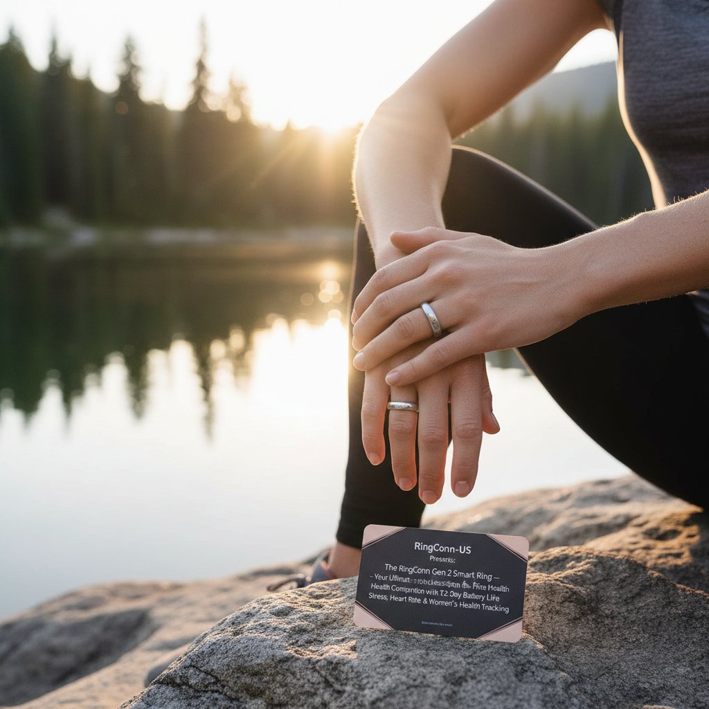 RingConn-US - RingConn-US Presents: The RingConn Gen 2 Smart Ring – Your Ultimate Subscription-Free Health Companion with 12-Day Battery Life, Stress, Heart Rate, & Women's Health Tracking (Silver, Size 10)