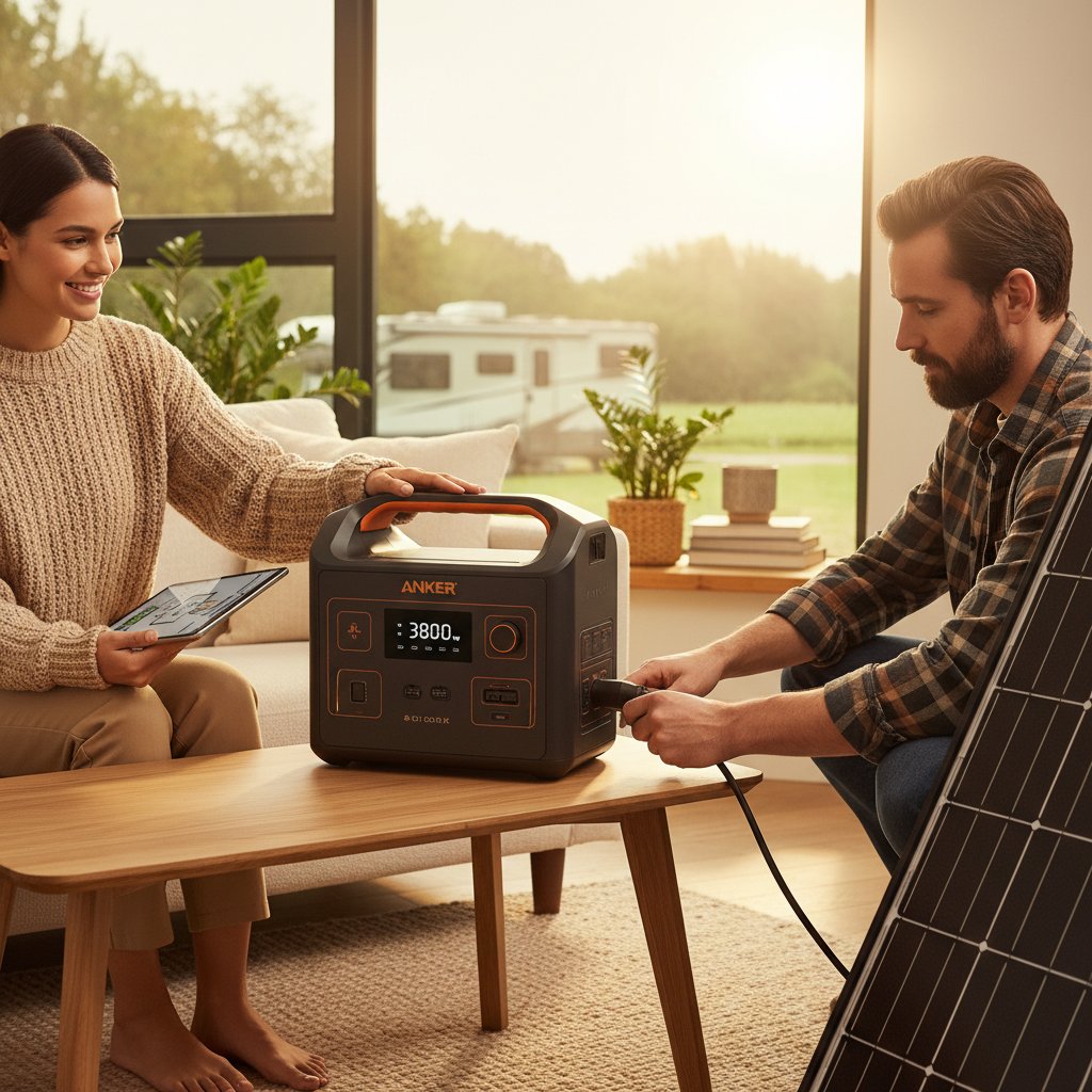 Anker - Unleash Unrivaled Power: Discover the Anker SOLIX F3800 Portable Power Station for Home, RV, and Beyond