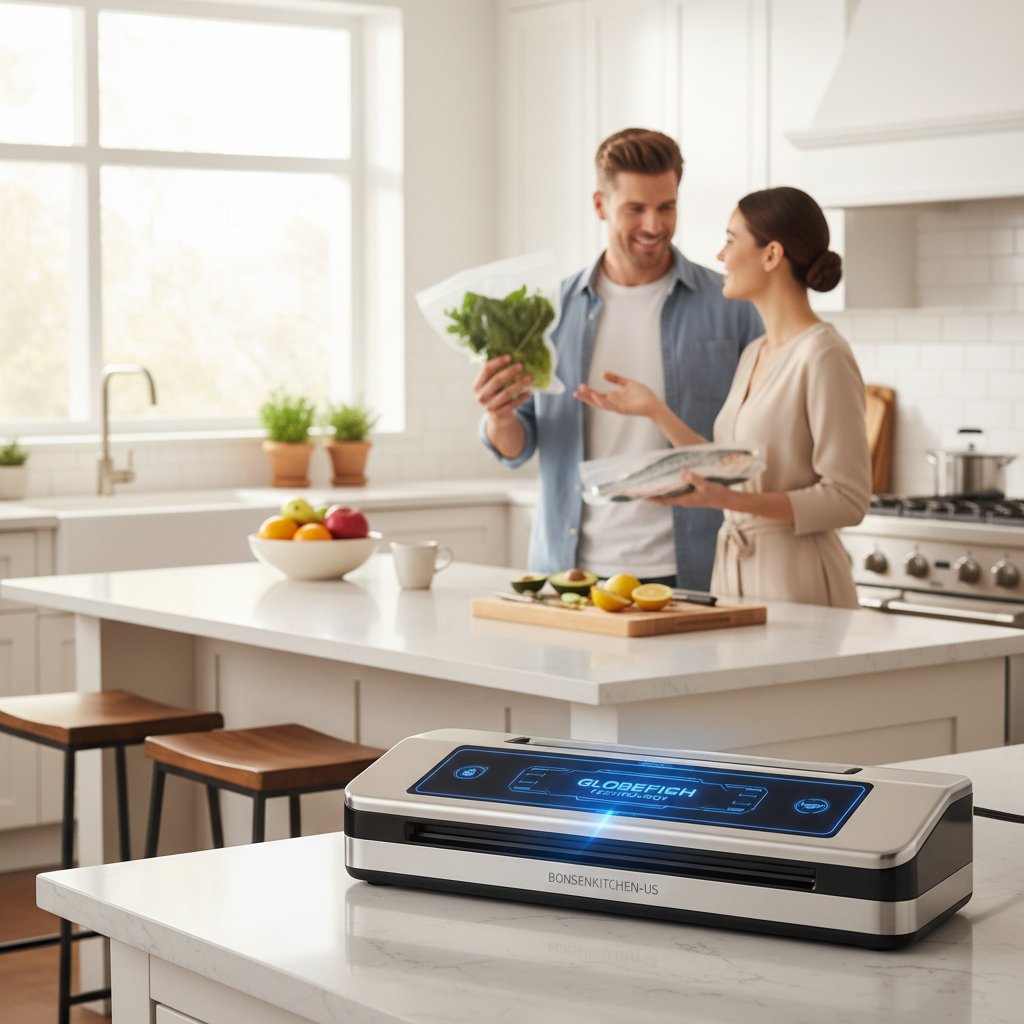 Bonsenkitchen-US - Unlock Unrivaled Freshness: The Bonsenkitchen Vacuum Sealer Machine with Revolutionary Globefish Technology by Bonsenkitchen-US