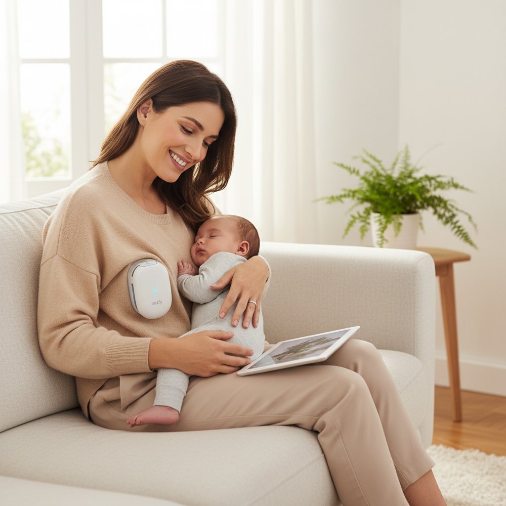 eufy Security - Revolutionize Your Pumping Journey: Introducing the eufy Security Heated Breast Pump Hands-Free E20 with Innovative HeatFlow Technology