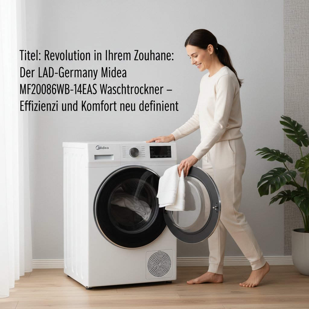 Titel: Revolution in Ihrem Zuhause: Der LAD-Germany Midea MF200D86WB-14EAS Waschtrockner – Effizienz und Komfort neu definiert