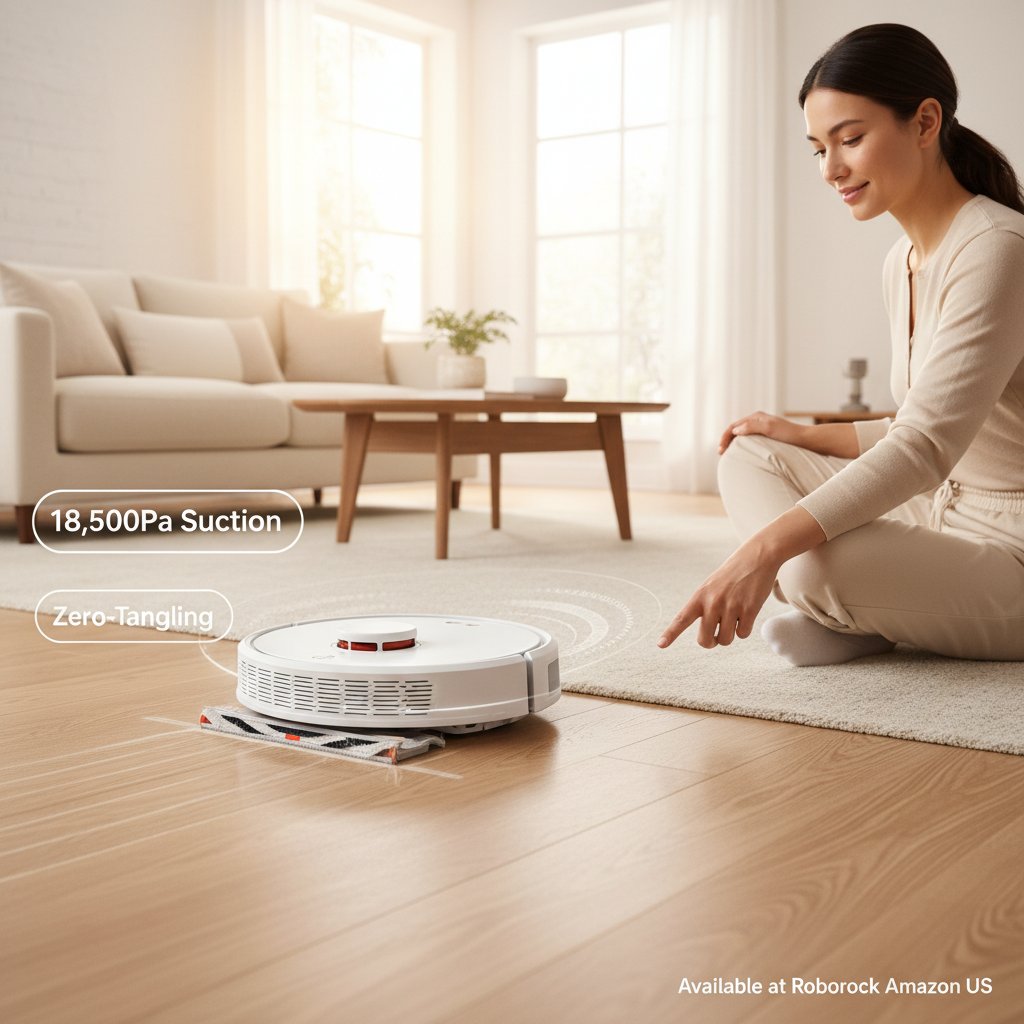 Roborock Amazon US - Transform Your Home: The Roborock Qrevo Curv Robot Vacuum and Mop – Featuring Zero-Tangling, FlexiArm Technology, and 18,500Pa Suction for an Unmatched Clean, Available at Roborock Amazon US