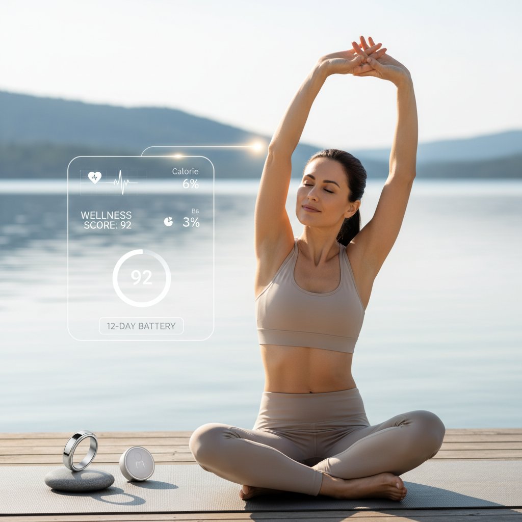 RingConn-US - Experience Unrivaled Wellness with the RingConn-US Gen 2 Smart Ring: Subscription-Free Health Tracking, 12-Day Battery Life, and Comprehensive Insights for a Fuller Life (Future Silver 12)