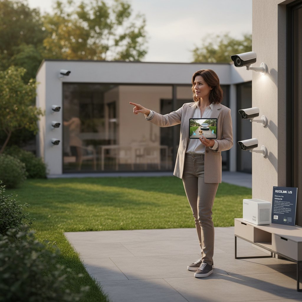 Reolink US - Elevate Your Security: Discover the Reolink US REOLINK 12MP PoE Security Camera System, 8pcs H.265 12MP Security Cameras, Person Vehicle Pet Detection, Two-Way Talk, Spotlights Color Night Vision, 16CH NVR with 4TB HDD, RLK16-1200D8-A