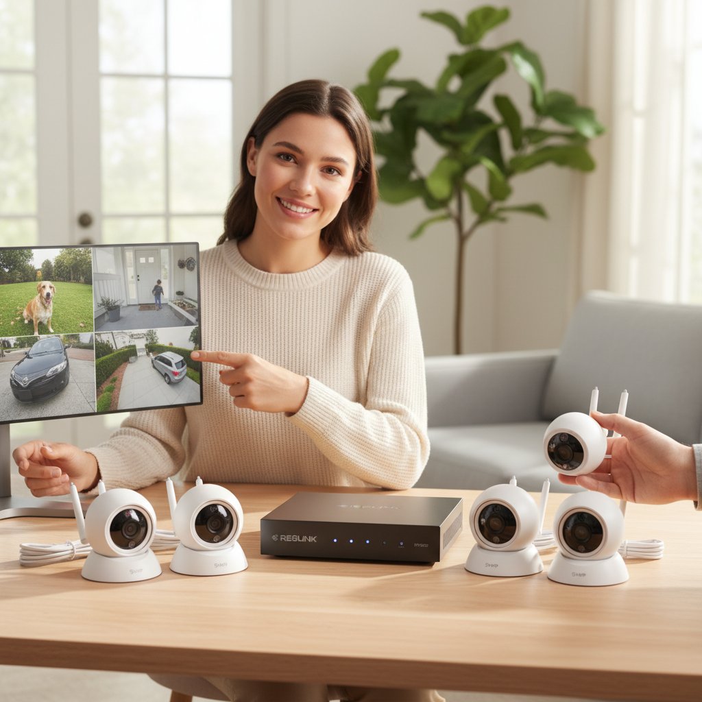 Reolink US - Unveiling Ultimate Protection: The REOLINK Smart 5MP 8CH Home Security Camera System, 4pcs Wired PoE IP Cameras Outdoor with Person/Pet/Vehicle Detection, 4K 8CH NVR with 2TB HDD for 24-7 Recording, RLK8-520D4-5MP from Reolink US