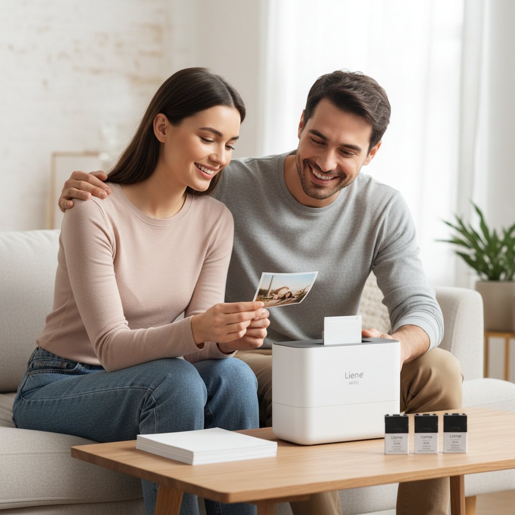Liene - Experience Brilliance: The Liene M100 4x6'' Photo Printer, Phone Printer 100 Sheets & 3 Cartridges – Your Gateway to Instant, Full-Color Memories