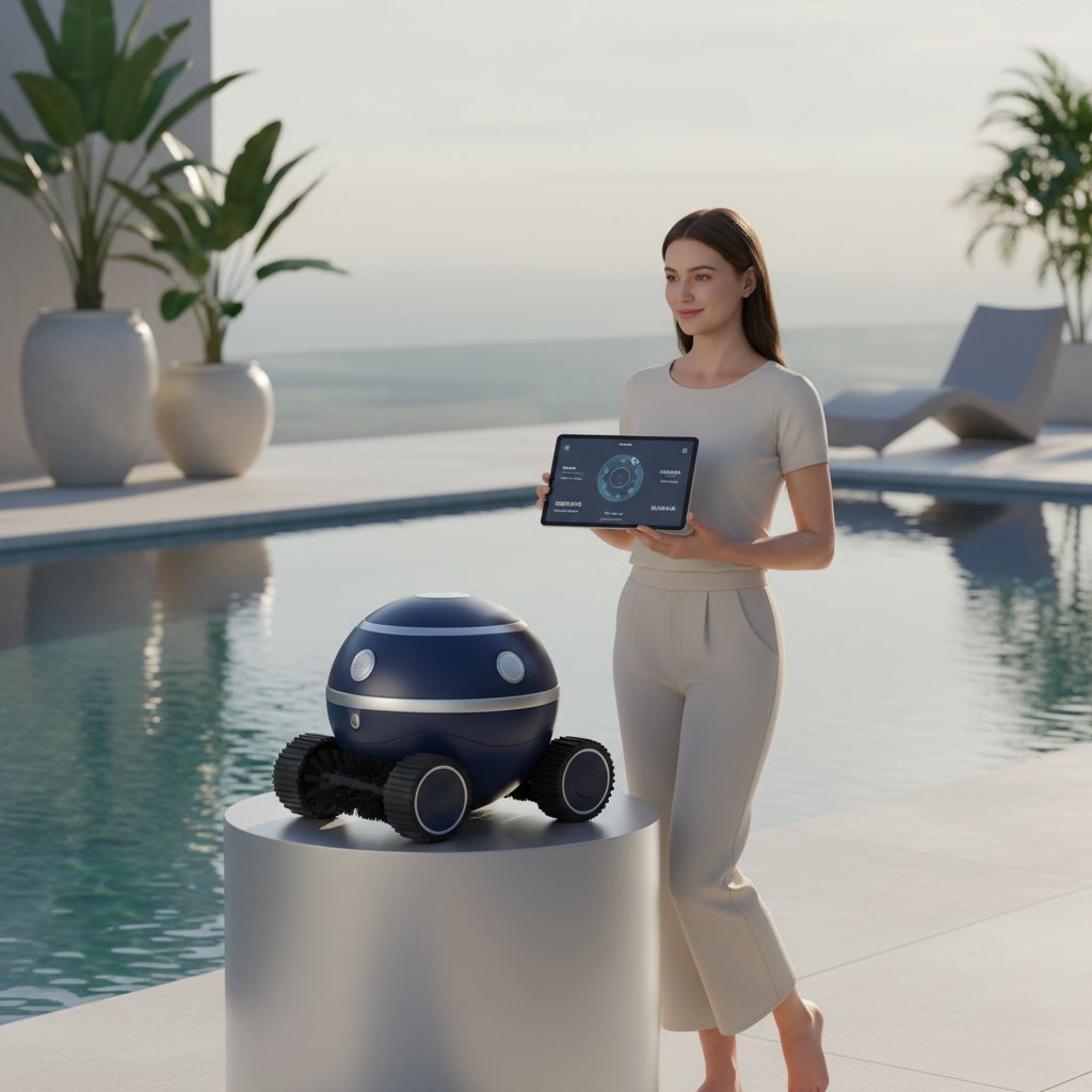 Beatbot Sora 70: Revolutionizing Pool Cleaning with 360° Top-to-Bottom Power, Smart Parking, and 6800 GPH Suction for Pools Up to 3,200 sq. ft in Midnight Blue