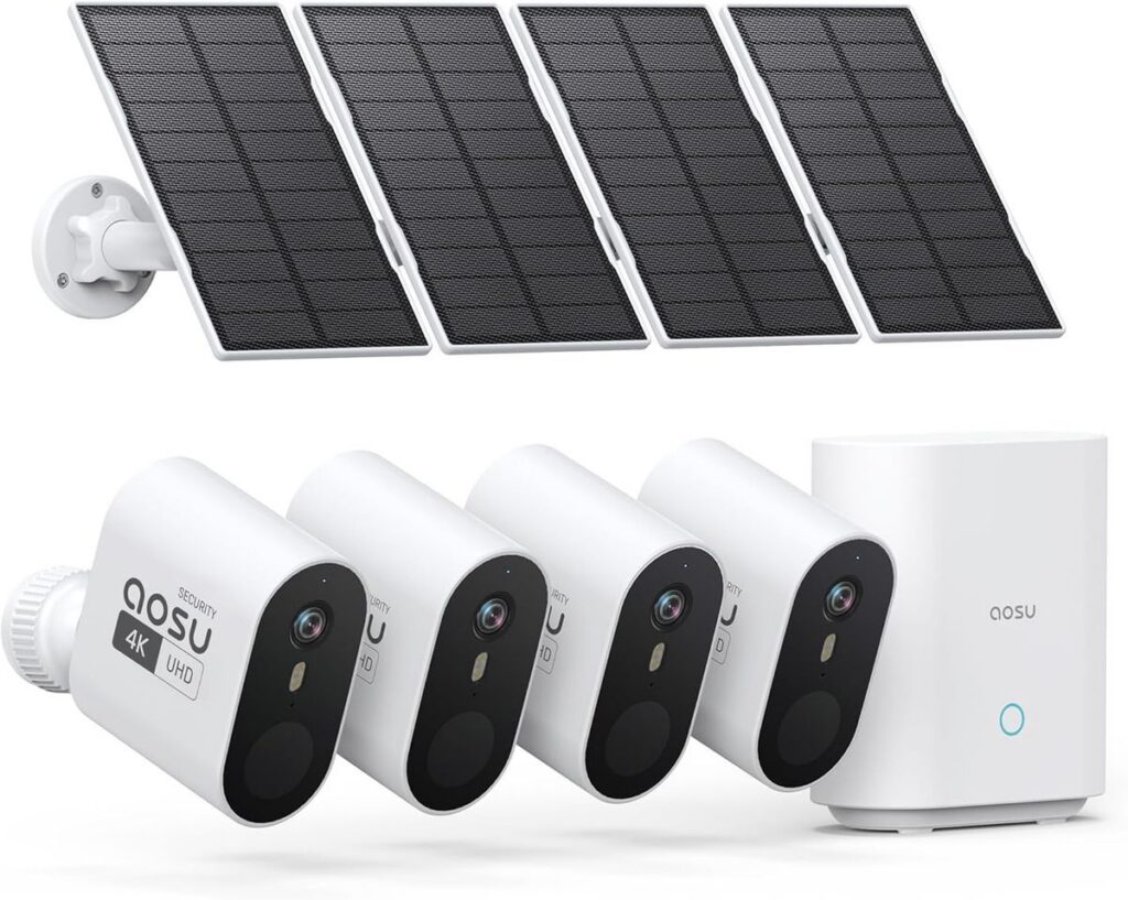 AOSU 5MP/3K Solar Security Cameras: No Hidden Fees