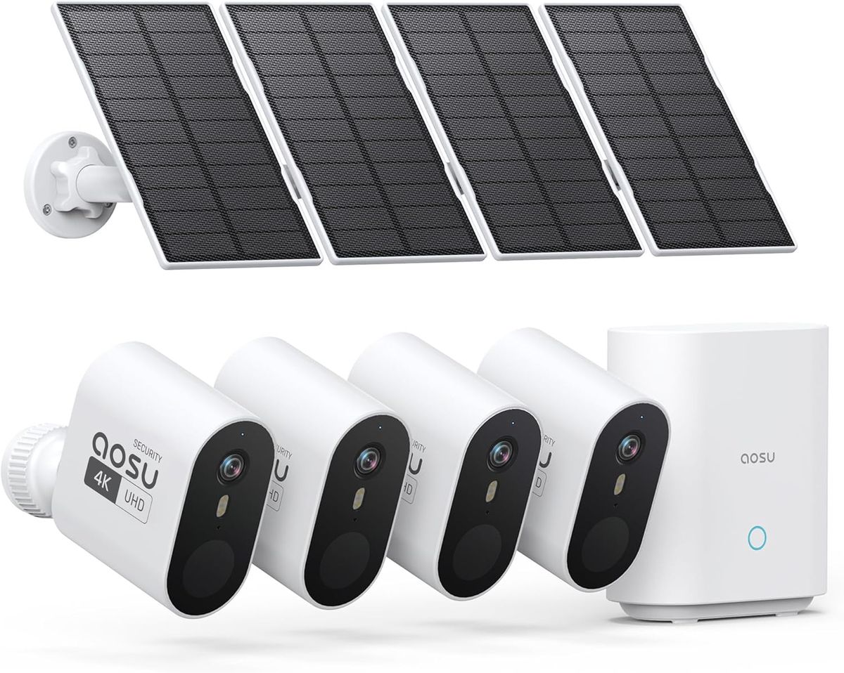 AOSU 5MP/3K Solar Security Cameras: No Hidden Fees