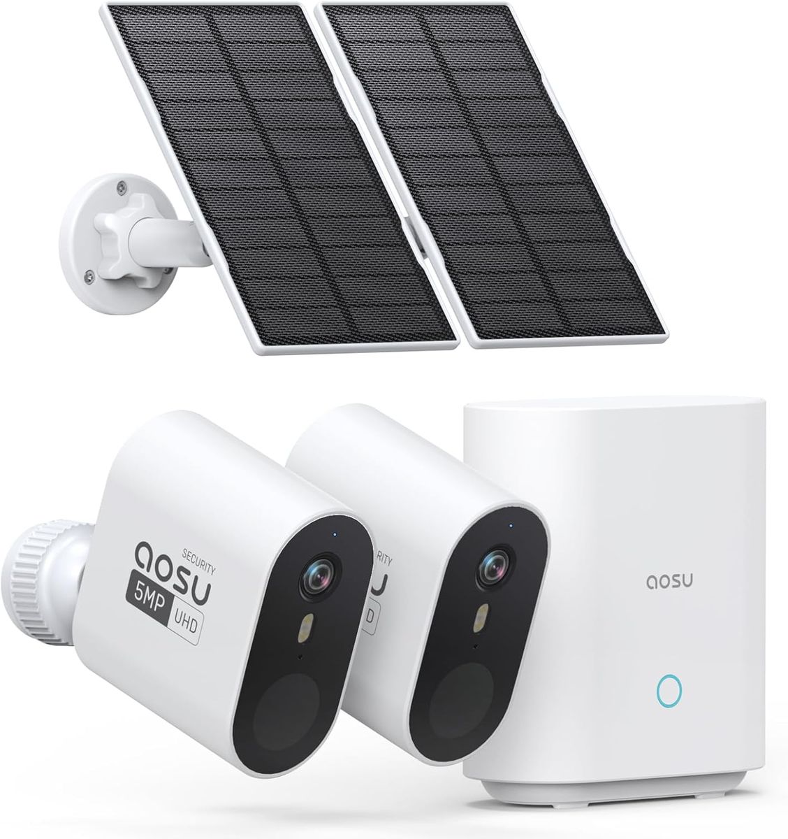 AOSU 5MP/3K Solar Security Cameras: No Hidden Fees