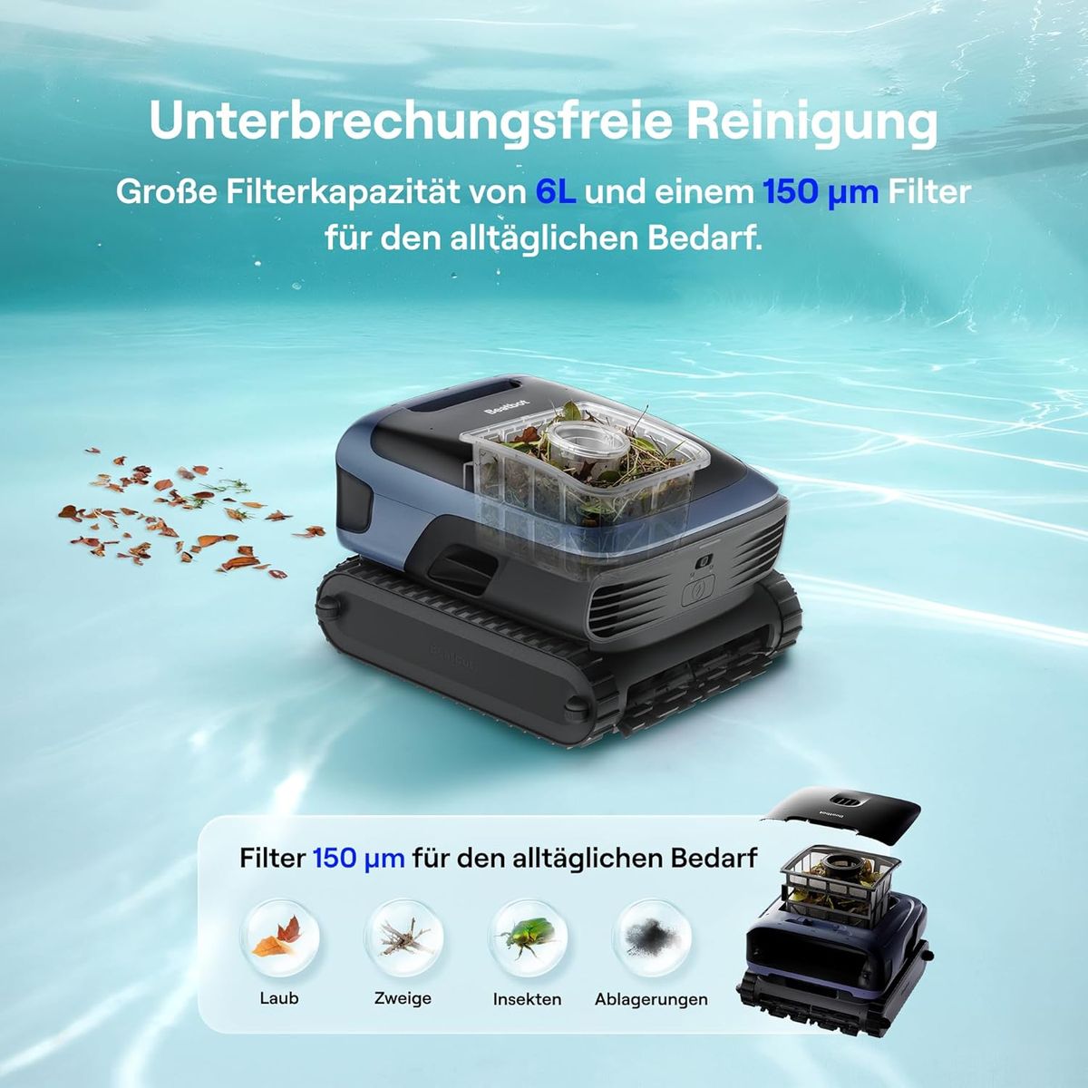 Beatbot Sora 70: Revolutionäre Poolreinigung, smart & effizient.