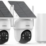 AOSU Solar Security Cameras: No Subscription, 360° Coverage