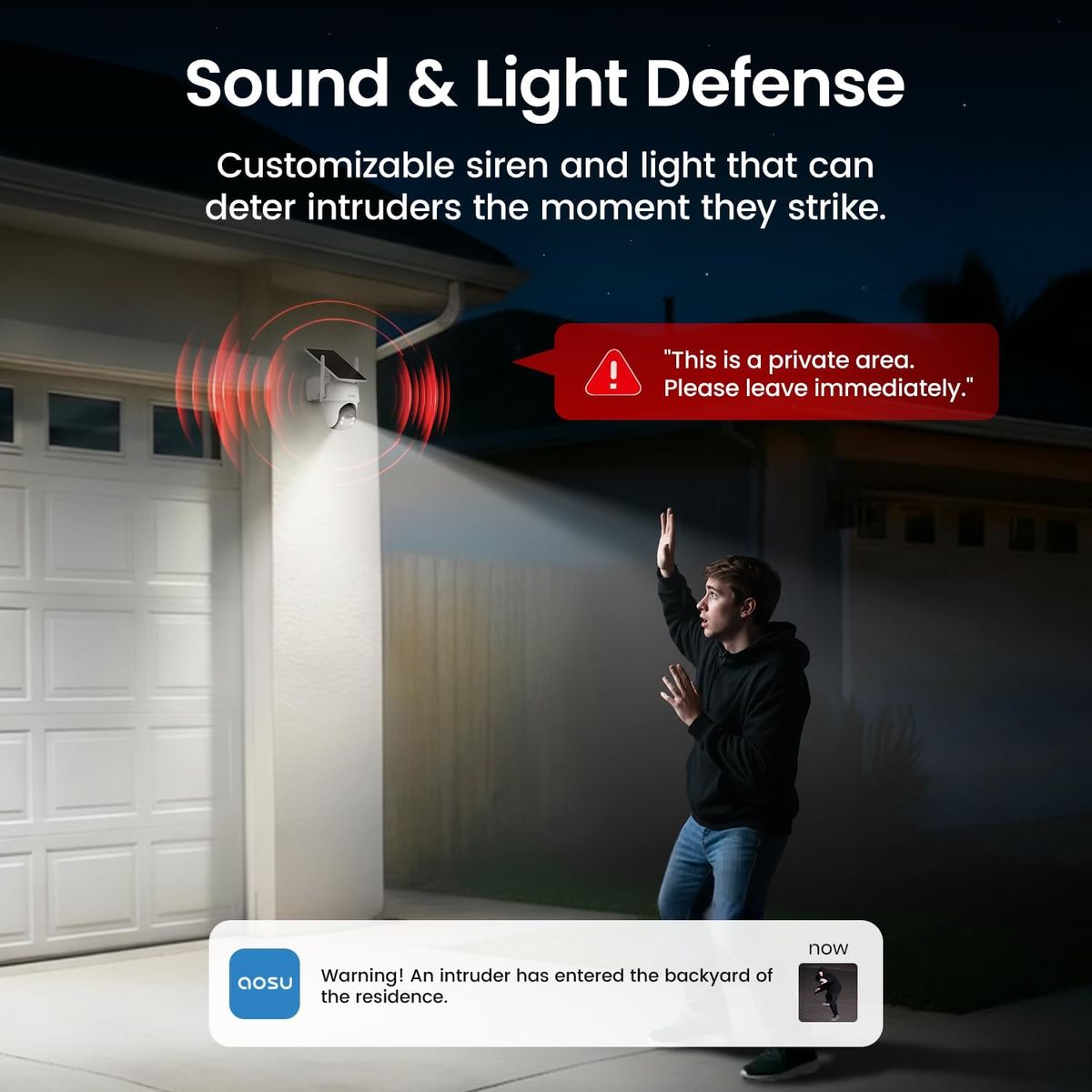 AOSU Solar Security Cameras: No Subscription, 360° Coverage