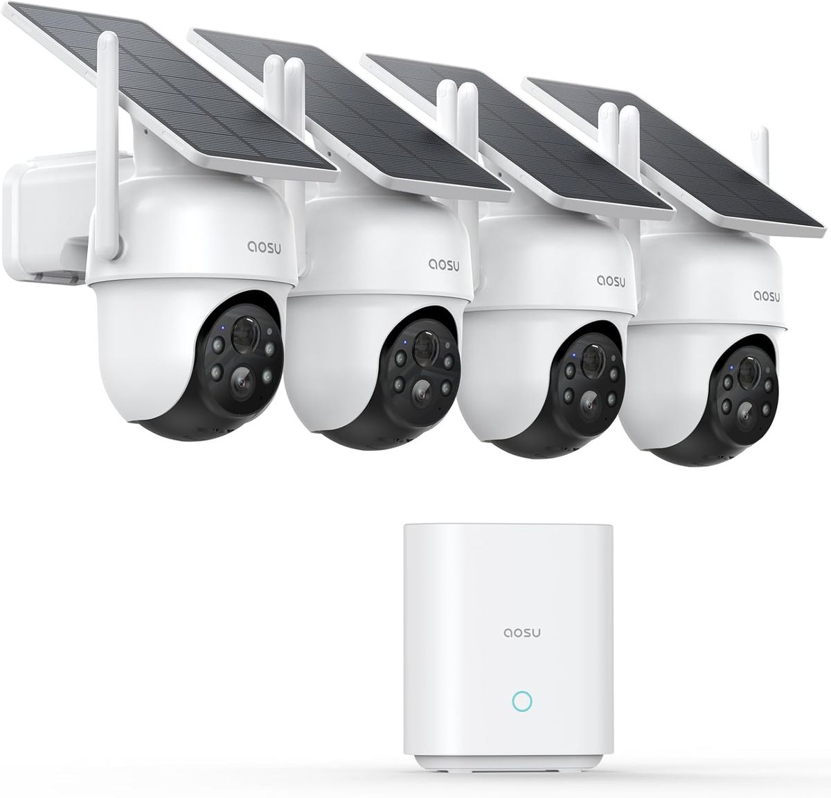 AOSU Solar Security Cameras: No Subscription, 360° Coverage