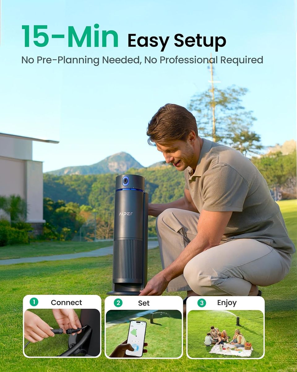 Aiper IrriSense 2: Smart 4-in-1 Watering for Lawns up to 4,800 sq.ft.