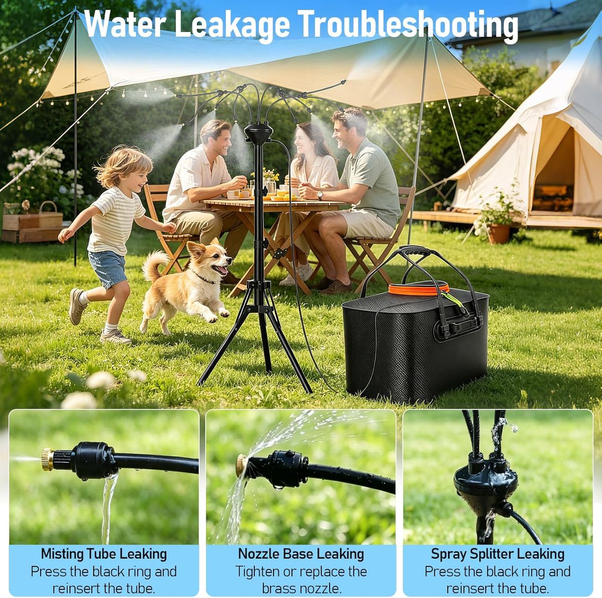 Bonviee 5.3FT Standing Mister: Cool Your Patio Instantly