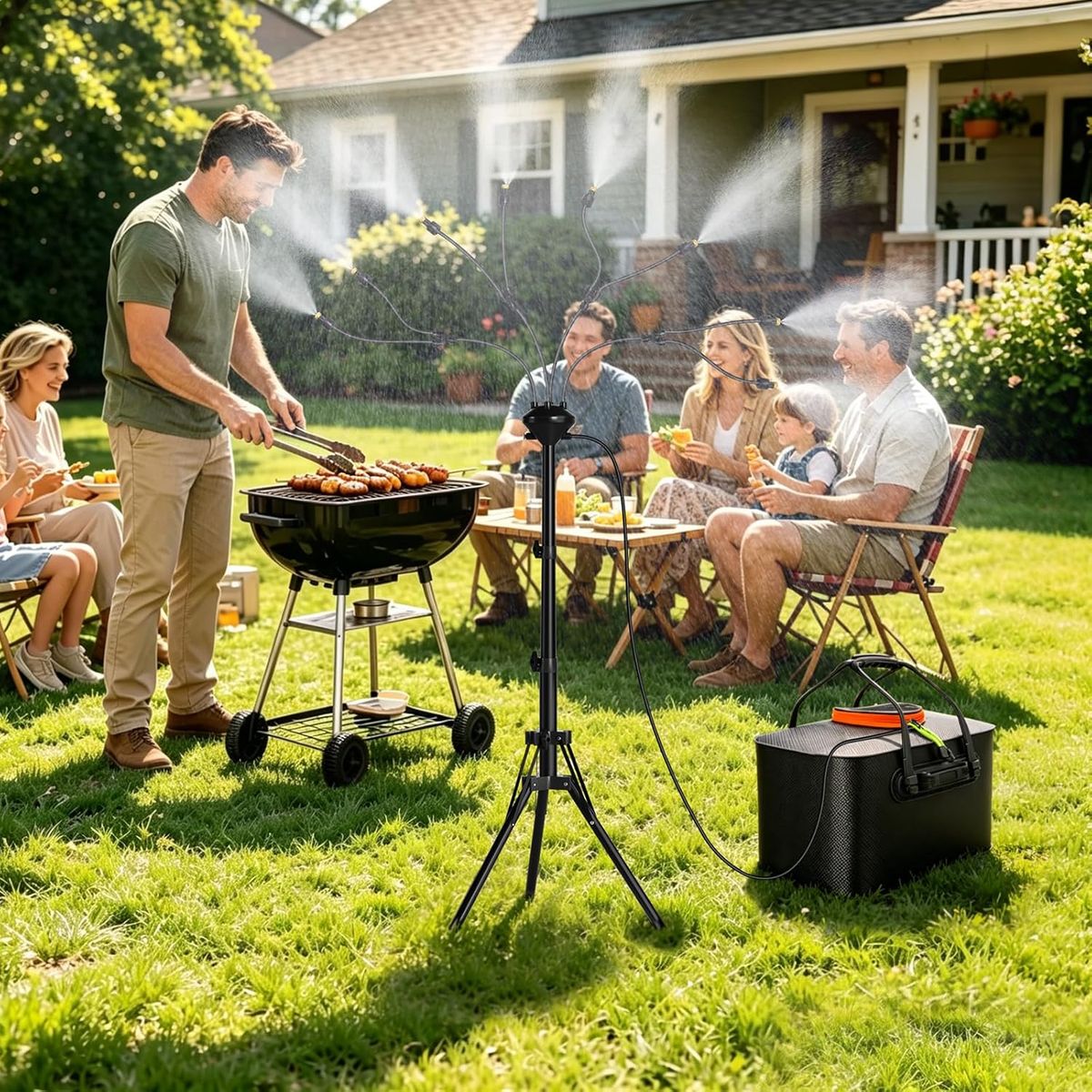 Bonviee 5.3FT Standing Mister: Cool Your Patio Instantly