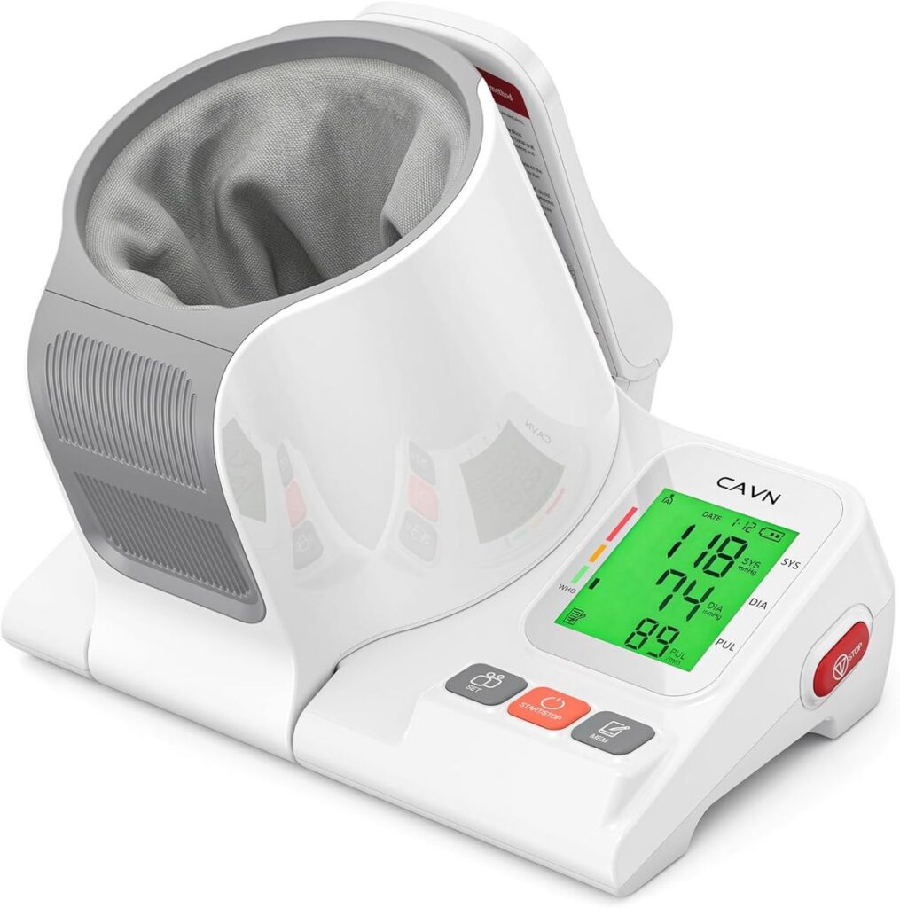 CAVN One-Touch Barrel-Type Blood Pressure Monitor: Smart Home Health