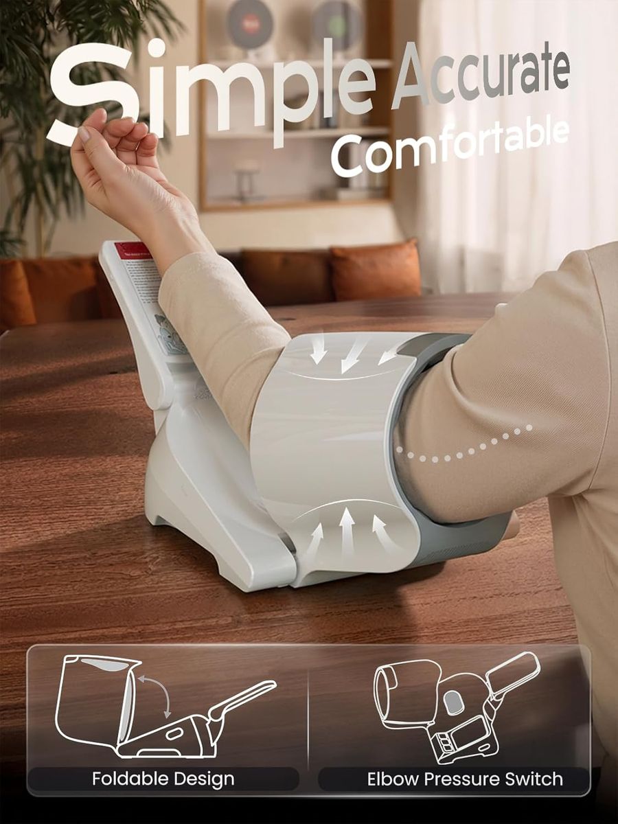 CAVN One-Touch Barrel-Type Blood Pressure Monitor: Smart Home Health