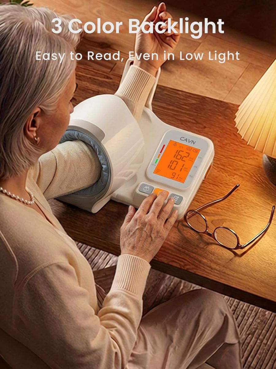 CAVN One-Touch Barrel-Type Blood Pressure Monitor: Smart Home Health