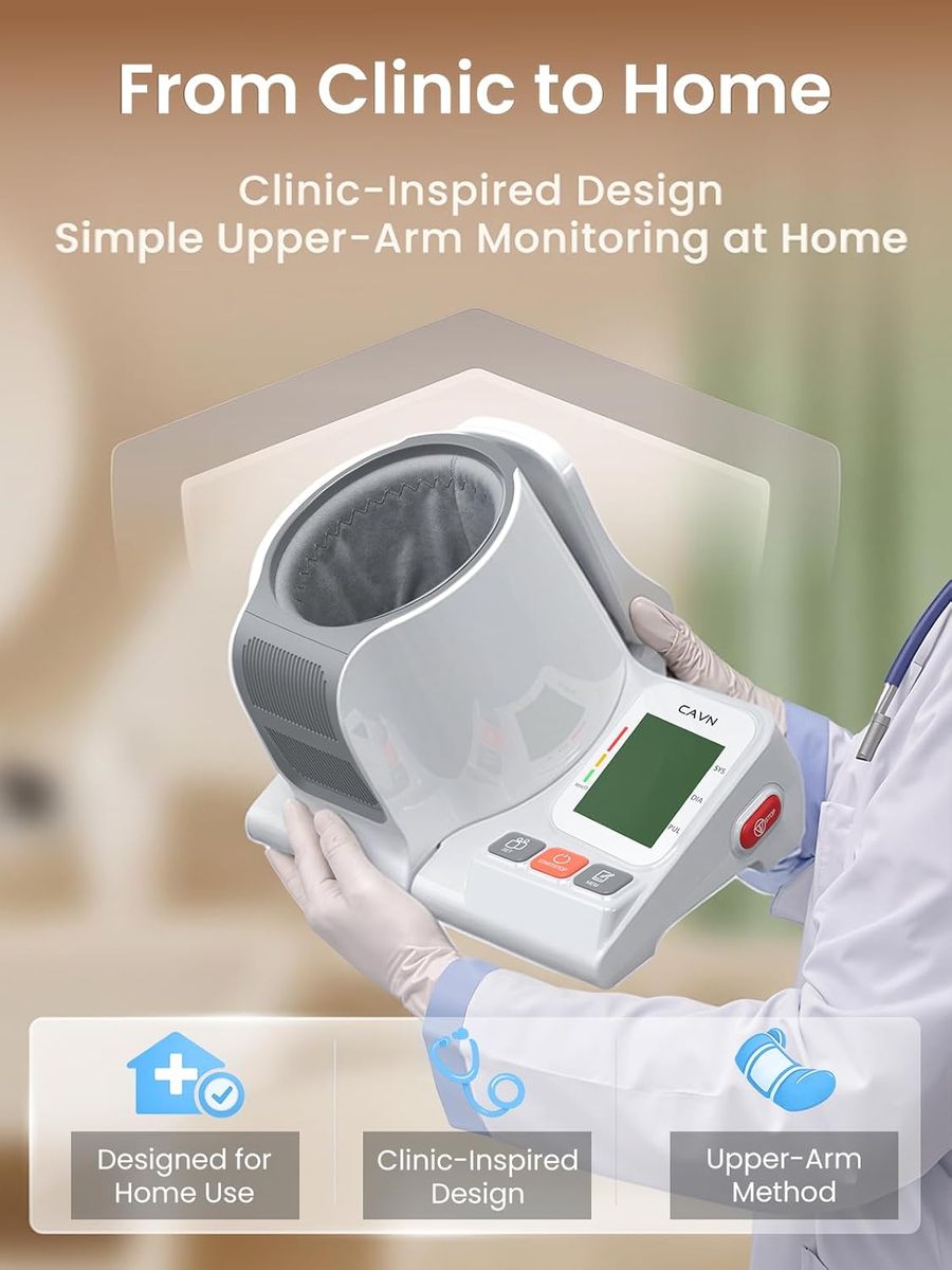 CAVN One-Touch Barrel-Type Blood Pressure Monitor: Smart Home Health
