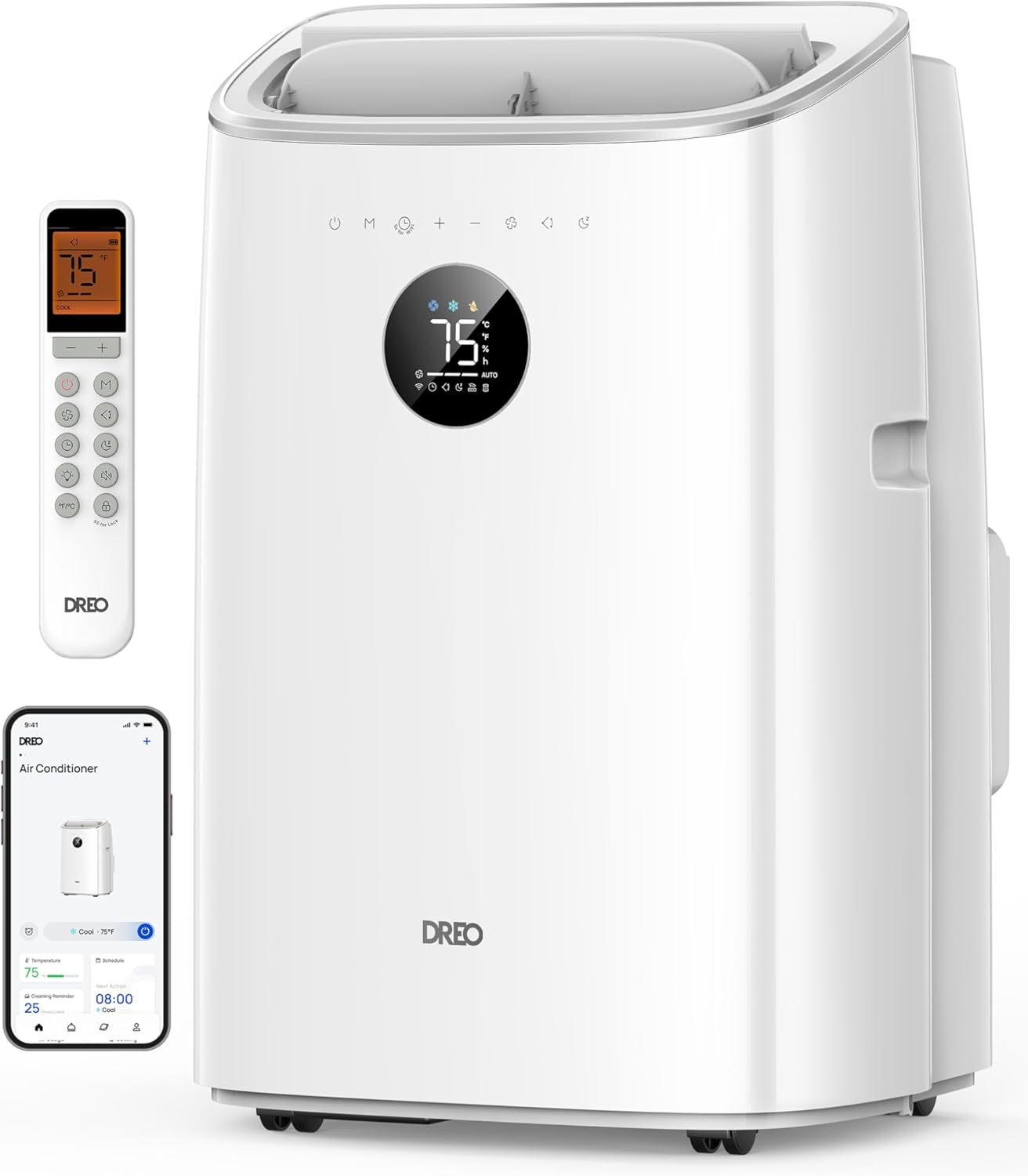 DREO Portable AC 319S: Smart 10000 BTU Cooling, Quiet & Drainage-Free