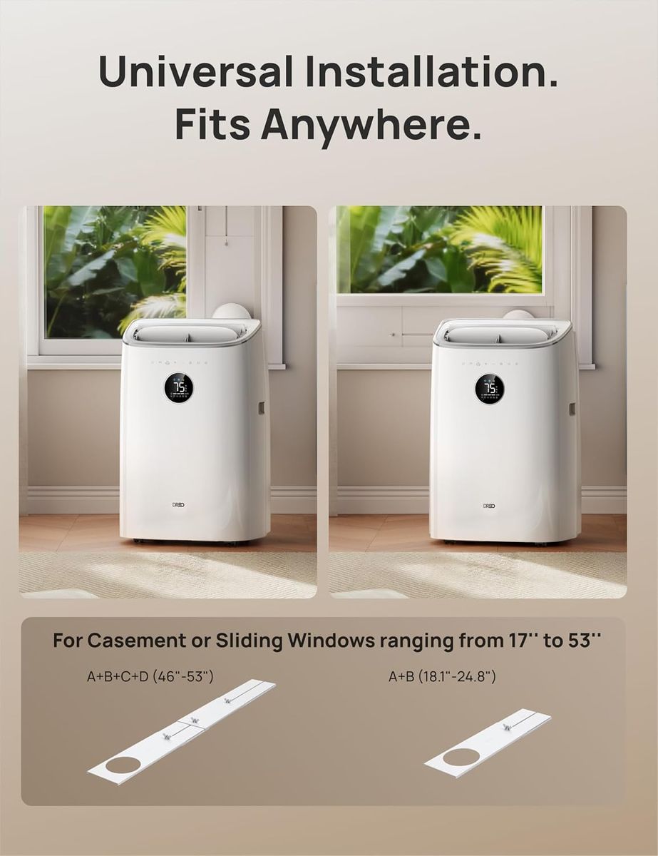 DREO Portable AC 319S: Smart 10000 BTU Cooling, Quiet & Drainage-Free