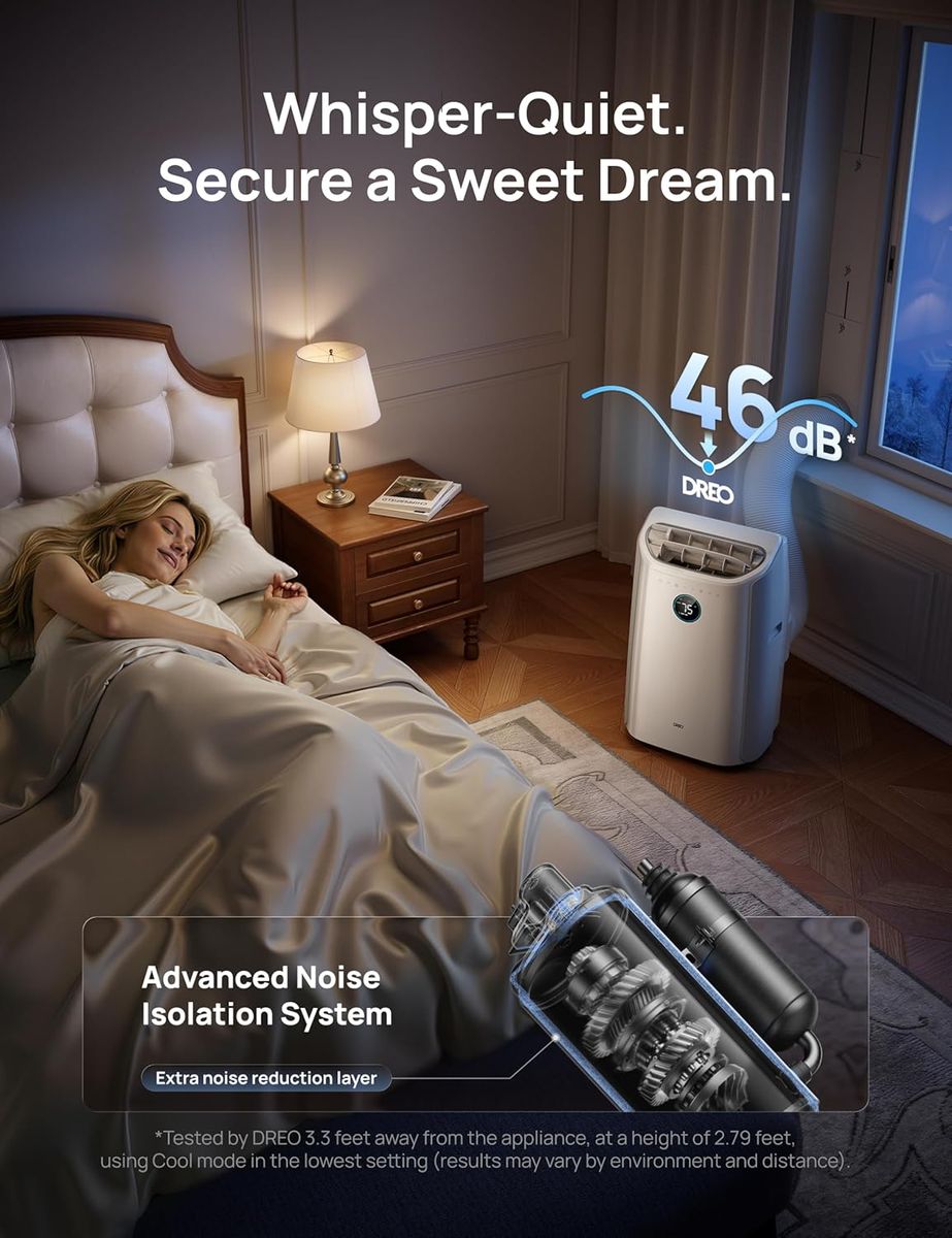 DREO Portable Air Conditioner 515S: Quiet, Smart, Drainage-Free Comfort