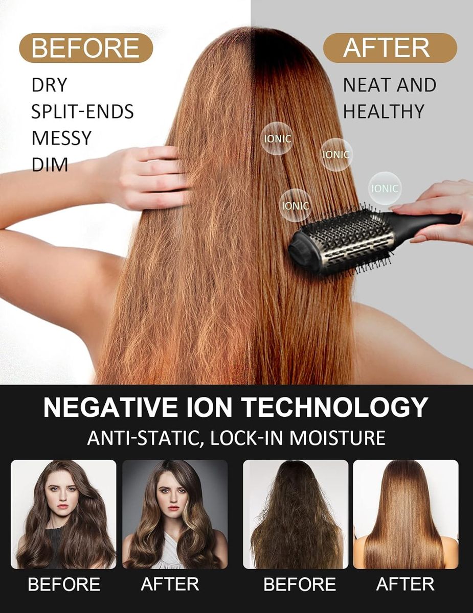 LANDOT Hair Blow Dryer Brush - 60mm Oval Volumizer