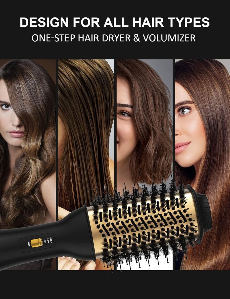 LANDOT Hair Blow Dryer Brush - 60mm Oval Volumizer