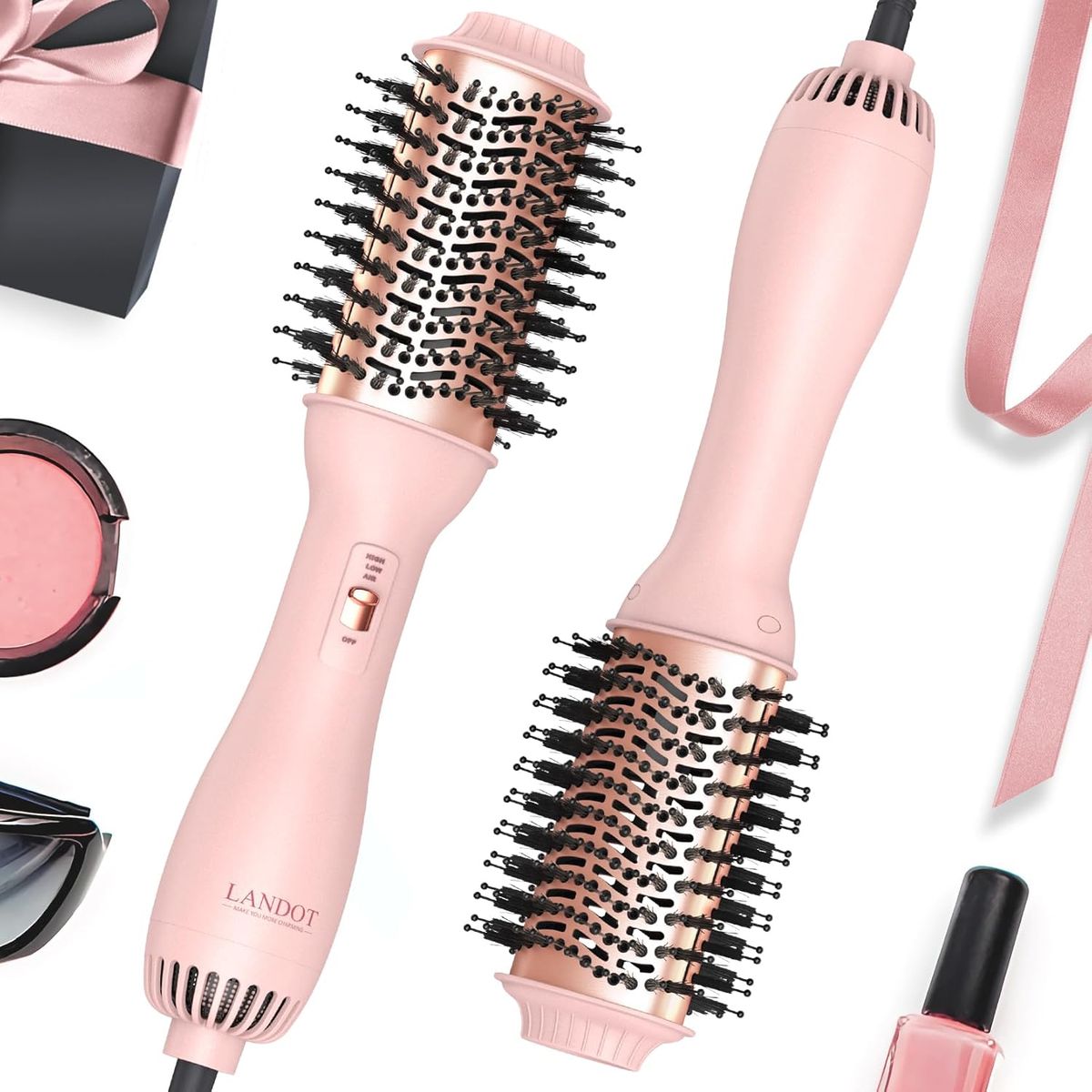 LANDOT Hair Blow Dryer Brush: One-Step Volumizer & Styler