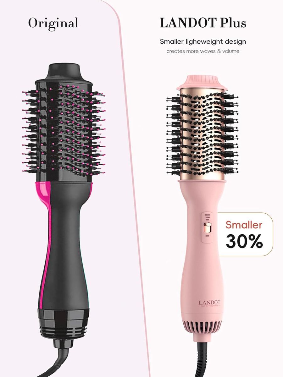 LANDOT Hair Blow Dryer Brush: One-Step Volumizer & Styler