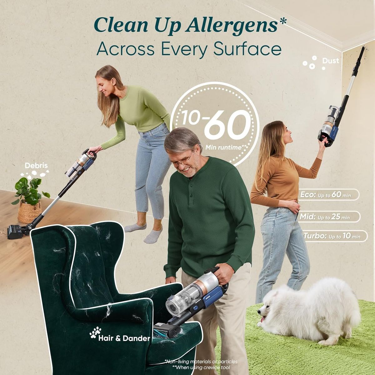 LEVOIT Cordless Vacuum: Powerful, Lightweight, 60-Min Runtime