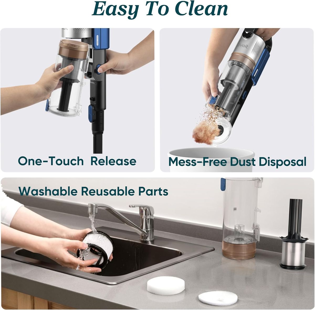 LEVOIT Cordless Vacuum: Powerful, Lightweight, 60-Min Runtime