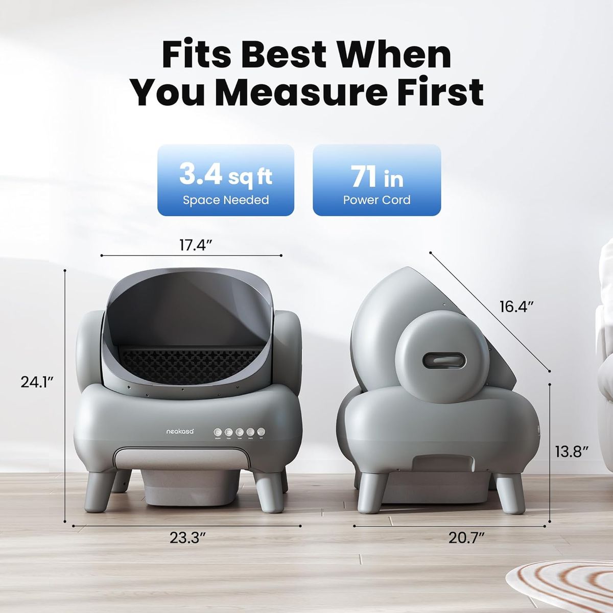 Neakasa M1 Plus: Smart Self-Cleaning Litter Box for Multi-Cat Homes
